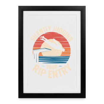 Plongeoir - Affiche encadrée (27 × 37 cm) - noir - Devant