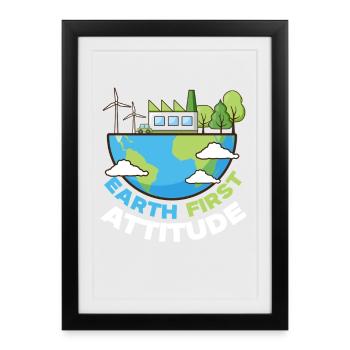 Skiing Skiers Winter sports - Framed poster (27 × 37 cm) - black - Front