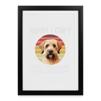 Humorvolles Wheatweiner Terrier Zitat T-Shirt - Gerahmtes Poster (27 × 37 cm) - Schwarz - Vorne