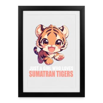 Tigre de Sumatra - Affiche encadrée (27 × 37 cm) - noir - Devant
