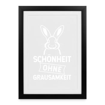 Tests sur les animaux BEAUTÉ SANS CRUAUTÉ - Affiche encadrée (27 × 37 cm) - noir - Devant