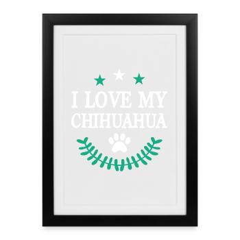 Chihuahua - Affiche encadrée (27 × 37 cm) - noir - Devant