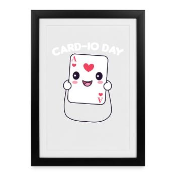 Card-io day Card game Word game with sports - Framed poster (27 × 37 cm) - black - Front