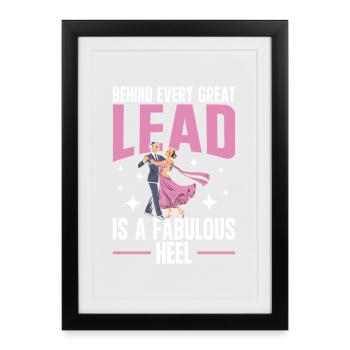 Ballroom dancing Waltz dancing Tango dancing - Framed poster (27 × 37 cm) - black - Front