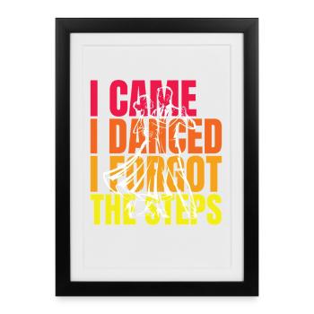 Danse de salon Formation de danse de salon Cadeau de danse de salon - Affiche encadrée (27 × 37 cm) - noir - Devant