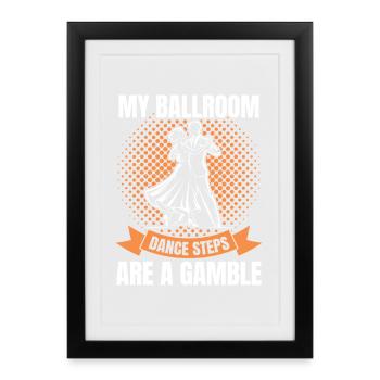 Funny Dance Partner Ballroom Design Men Women - Framed poster (27 × 37 cm) - black - Front