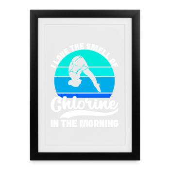 Diving diving board - Framed poster (27 × 37 cm) - black - Front