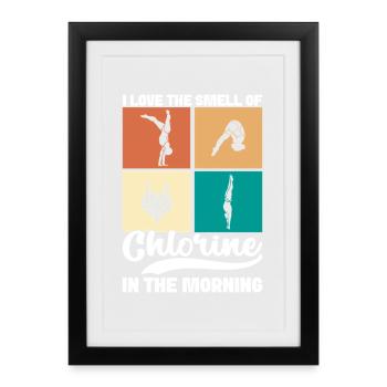 Diving diving board - Framed poster (27 × 37 cm) - black - Front