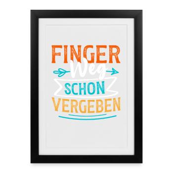 Malle HANDS OFF FORGIVEN Drôle - Affiche encadrée (27 × 37 cm) - noir - Devant