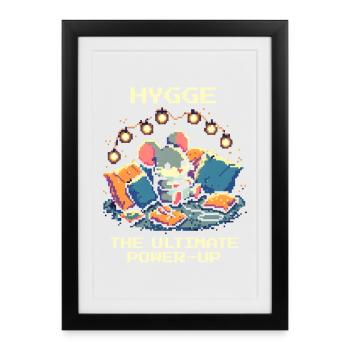 Hygge: The ultimate power-up - Framed poster (27 × 37 cm) - black - Front