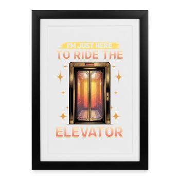 Ascenseur pour tout-petits et enfants - Affiche encadrée (27 × 37 cm) - noir - Devant