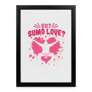 Lutteur de sumo Lutte japonaise Nagoya - Affiche encadrée (27 × 37 cm) - noir - Devant