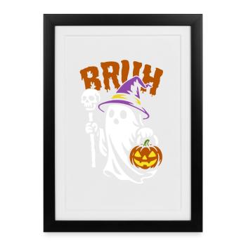 Ghost Broth, Halloween Party Costume - Pumpkin - Framed poster (27 × 37 cm) - black - Front