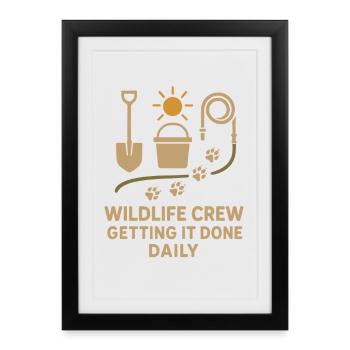 Gardien de zoo Éducateur de zoo Employé de zoo - Affiche encadrée (27 × 37 cm) - noir - Devant