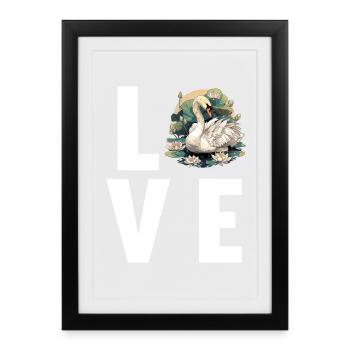 Swans Swan - Framed poster (27 × 37 cm) - black - Front