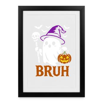 Ghost Broth, Halloween Party Costume - Pumpkin - Framed poster (27 × 37 cm) - black - Front