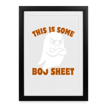 Halloween Ghost - This is some Boo Sheet - Framed poster (27 × 37 cm) - black - Front