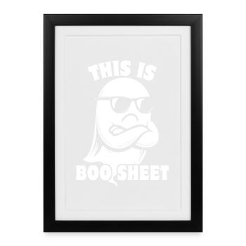 Halloween Ghost - This is Boo Sheet - Framed poster (27 × 37 cm) - black - Front