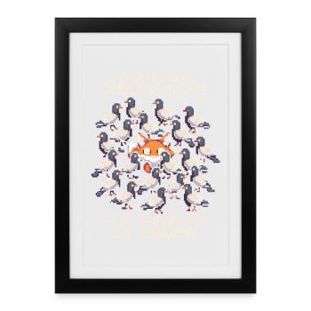 Perk active: +10 Camouflage | Introverted - Framed poster (27 × 37 cm) - black - Front