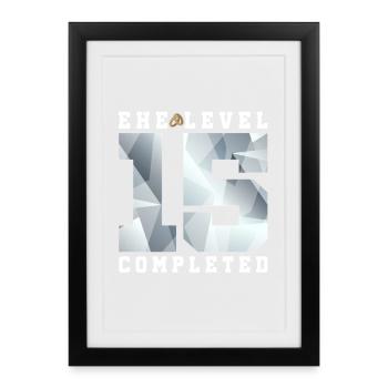 15e anniversaire de mariage - Affiche encadrée (27 × 37 cm) - noir - Devant