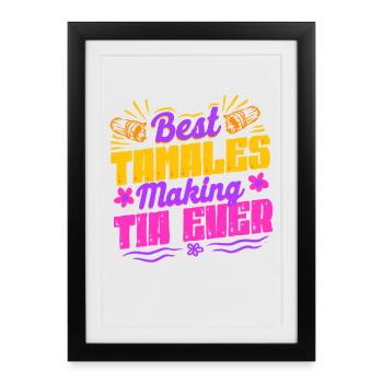 Tamale La meilleure façon de préparer des tamales - Affiche encadrée (27 × 37 cm) - noir - Devant