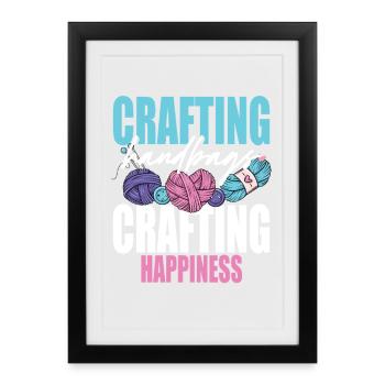 Crochet Knitting - Framed poster (27 × 37 cm) - black - Front