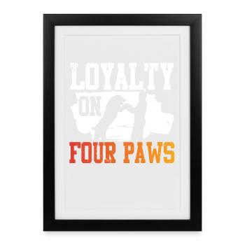 Chien Alabai : la loyauté à quatre pattes - Affiche encadrée (27 × 37 cm) - noir - Devant