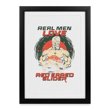 Red-eared Turtle - Framed poster (27 × 37 cm) - black - Front