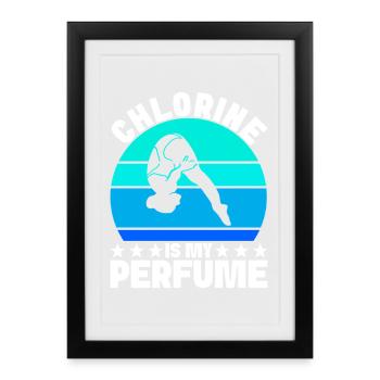 Diving diving board - Framed poster (27 × 37 cm) - black - Front