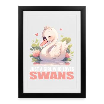 Swans Swan - Framed poster (27 × 37 cm) - black - Front