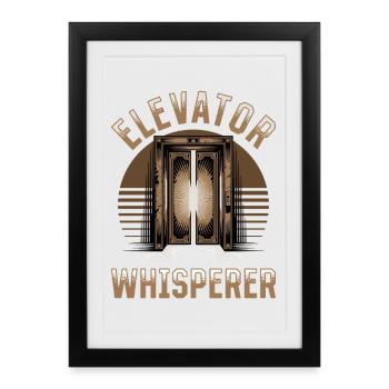Elevator toddler & kids - Framed poster (27 × 37 cm) - black - Front