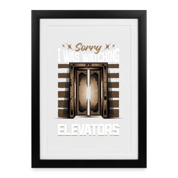 Ascenseur pour tout-petits et enfants - Affiche encadrée (27 × 37 cm) - noir - Devant
