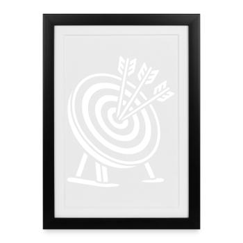 Archery Archers Hit the Mark - Framed poster (27 × 37 cm) - black - Front