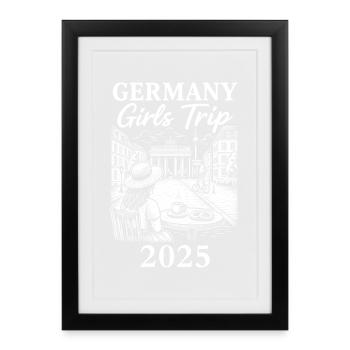 Voyage entre filles en Allemagne 2025 - Affiche encadrée (27 × 37 cm) - noir - Devant