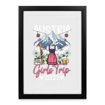 Austria Girls Trip 2027 - Framed poster (27 × 37 cm) - black - Front