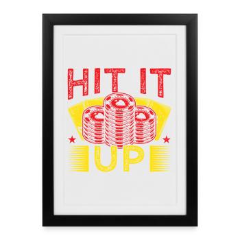 Gambling Fan Hit It Up Casino - Framed poster (27 × 37 cm) - black - Front