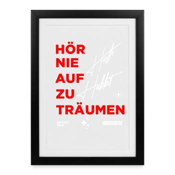 Motivational Trend Graphic Print Design - Framed poster (27 × 37 cm) - black - Front