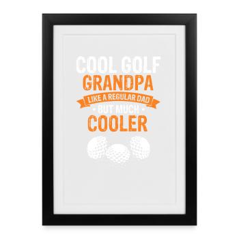 Tout ce que je veux, c'est de la bière de golf et des journées paisibles sur les fairways - Affiche encadrée (27 × 37 cm) - noir - Devant