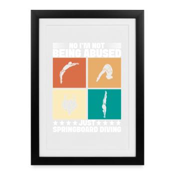 Diving diving board - Framed poster (27 × 37 cm) - black - Front