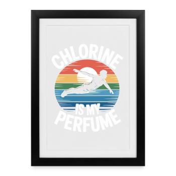 Diving diving board - Framed poster (27 × 37 cm) - black - Front