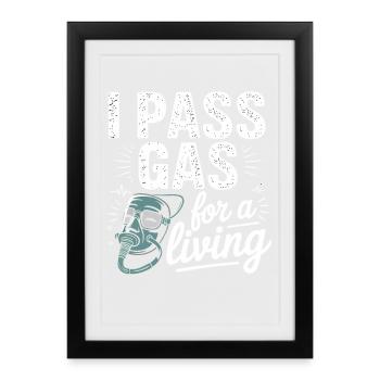 Motivierende Pflegekraft Grafik - Gerahmtes Poster (27 × 37 cm) - Schwarz - Vorne
