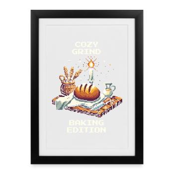 Cozy Grind | Bread Baking Humor - Framed poster (27 × 37 cm) - black - Front