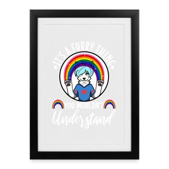 C’est une chose poilue que vous ne comprendriez pas - Affiche encadrée (27 × 37 cm) - noir - Devant