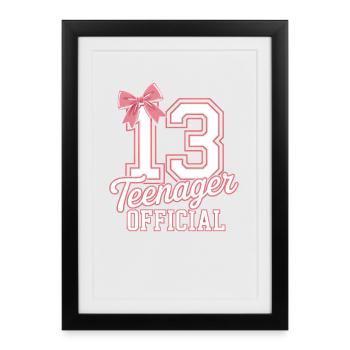 13th birthday teenager gift - Framed poster (27 × 37 cm) - black - Front