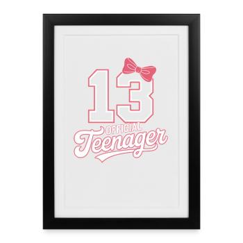 13th birthday teenager gift - Framed poster (27 × 37 cm) - black - Front