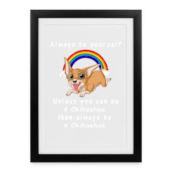 Chihuahua - Affiche encadrée (27 × 37 cm) - noir - Devant