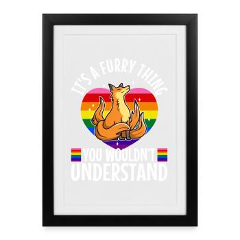 C’est une chose poilue que vous ne comprendriez pas - Affiche encadrée (27 × 37 cm) - noir - Devant