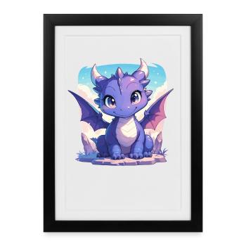 Dragon Dragon - Affiche encadrée (27 × 37 cm) - noir - Devant
