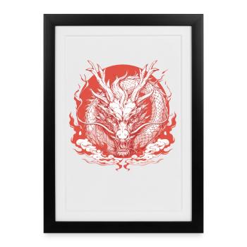 Dragon Dragon - Affiche encadrée (27 × 37 cm) - noir - Devant