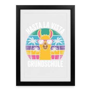 Lama Hasta La Vista Elementary School Graduation Gift - Framed poster (27 × 37 cm) - black - Front